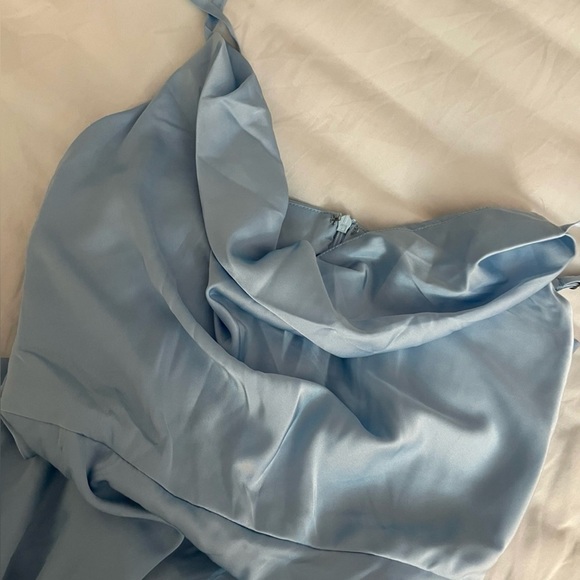 Modaglam Penelope Powder Blue High Slit Gown - Picture 3 of 5